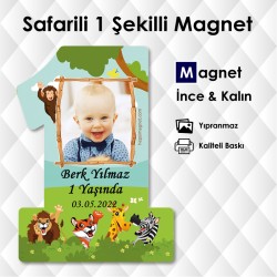 Safari Temalı 1 Şekilli Magnet