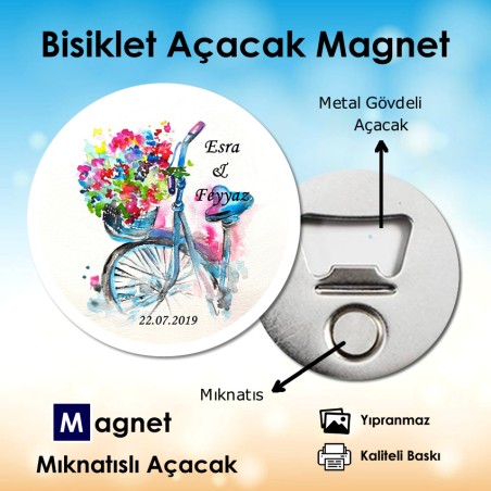 Bisiklet Temalı Açacaklı Magnet