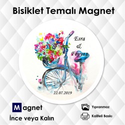 Bisiklet Temalı Yuvarlak Magnet