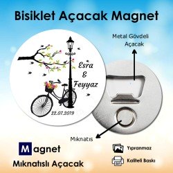 Bisiklet Tasarımlı Magnetli Açacak