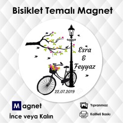 Bisiklet Tasarımlı Yuvarlak Magnet