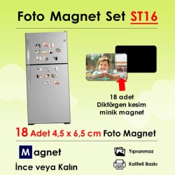 18 Adet Minik Magnet
