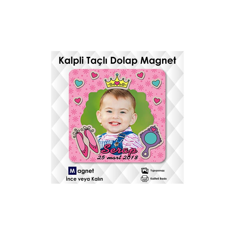 Kız Bebek Fotolu Magnet