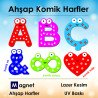 Mıknatıslı Komik Ahşap Harfler