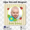 Çiçekli Kelebekli Fotoğraflı Magnet