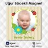Çiçekli Kelebekli Fotoğraflı Magnet