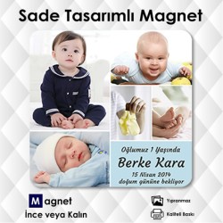 Erkek Bebek Doğum Günü Magnet