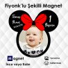 Kırmızı Kurdelalı Fiyonk'lu Özel Kesim Magnet