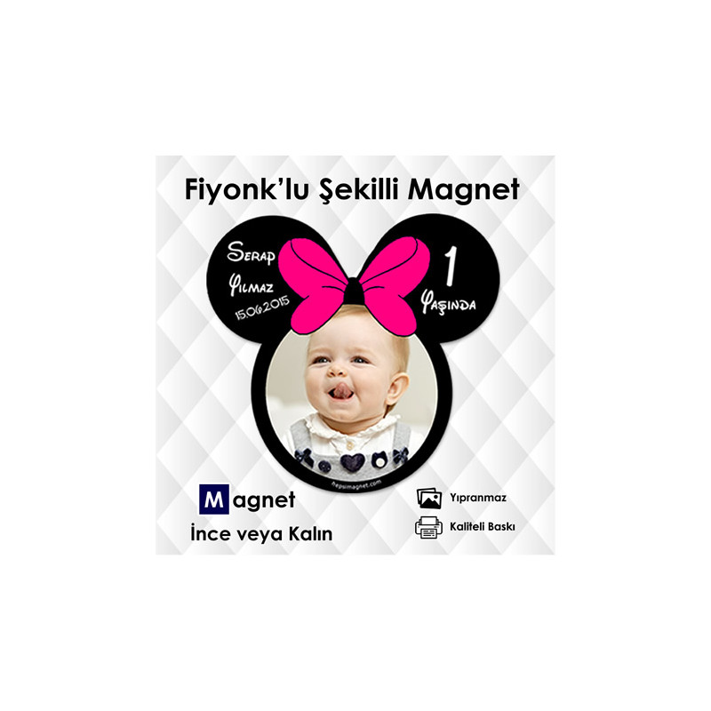 Kız Bebek Ve çocuklar İçin Fiyonk'lu Magnet