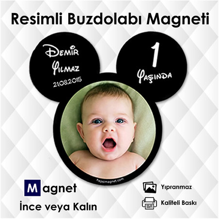 Resimli Erkek Bebek ve Çocuk İçin Buzdolabı Magneti