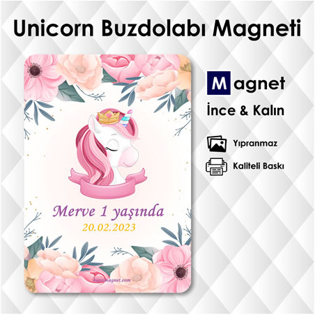 Unicorn Parti Süsleri Hoşgeldin Bebeğim Doğum Günü Magnetleri Unicorn Parti Süsleri Hoşgeldin Bebeğim Doğum Günü Magnetleri