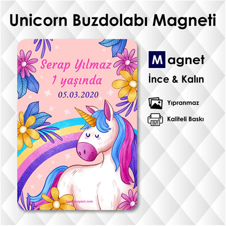 Doğum Günü Süsleri Unicorn Doğum Günü Magnetleri