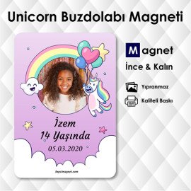 Doğum Günü Unicorn Magneti