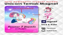 İmaj Değişebilir Unicorn Temalı Parti Magneti