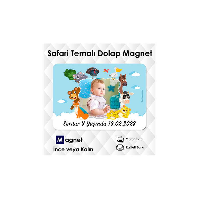 Doğum Günü Safari Magnet