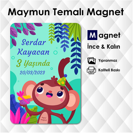 Maymun Temalı Safari Magnet