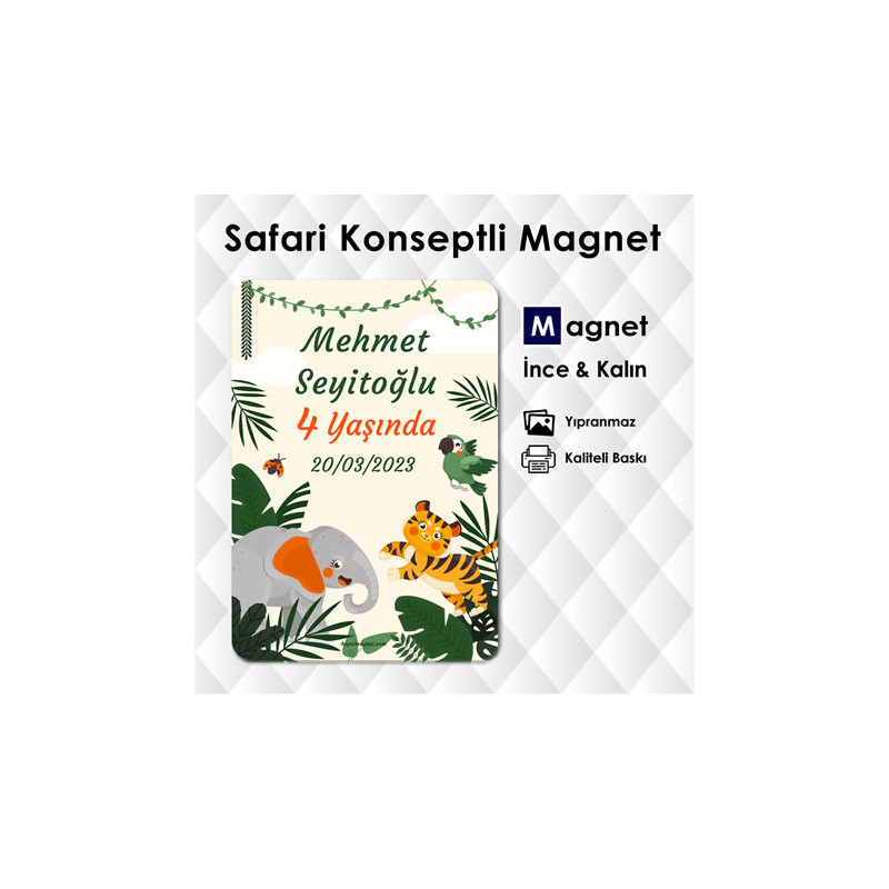 Safari Temalı Konsept Magnet