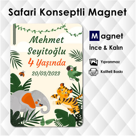 Safari Temalı Konsept Magnet