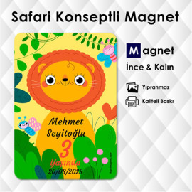 Aslan Temalı Safari Magneti