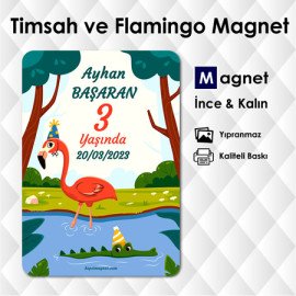 Timsah Ve Flamingo Safari Magneti
