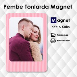 Pembe Tonda Buzdolabı Magnetleri