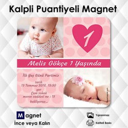 Kalpli Kız Bebek  1 Yaş Magneti