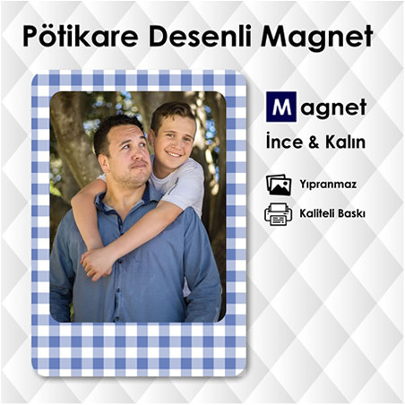 Pötikare Desenli Fotoğraf Magneti