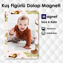 Kuş Tasarımlı Fotoğraf Magnet Baskı