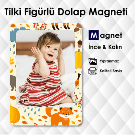 Tilki Figürlü Resimli Buzdolabı Magnet