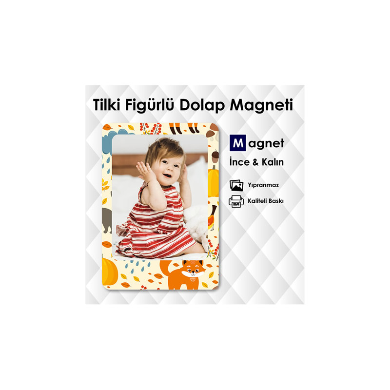 Tilki Figürlü Resimli Buzdolabı Magnet