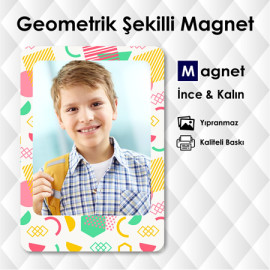 Geometrik Desenli Resim Magnet