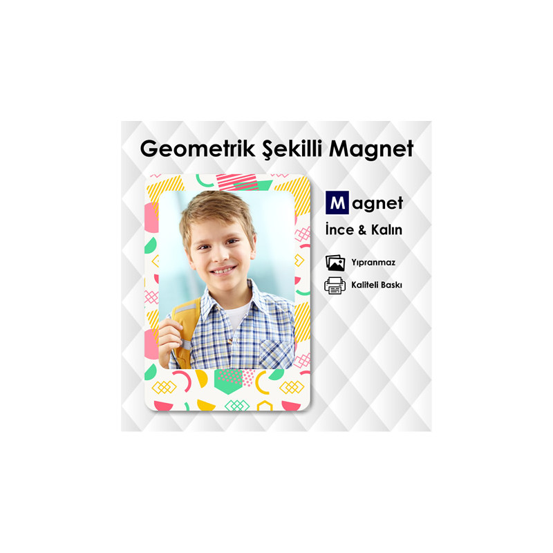 Geometrik Desenli Resim Magnet