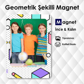 Geometrik Tasarımlı Resimli Magnet