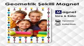 Geometrik Tasarımlı Buzdolabı Süsü Resimli Magnet