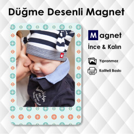 Düğme Desenli Magnet Resim