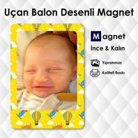 Uçan Balon Desenli Magnet Bebek Süsleri