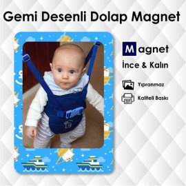 Gemi Desenli Bebek Buzdolabı Magneti