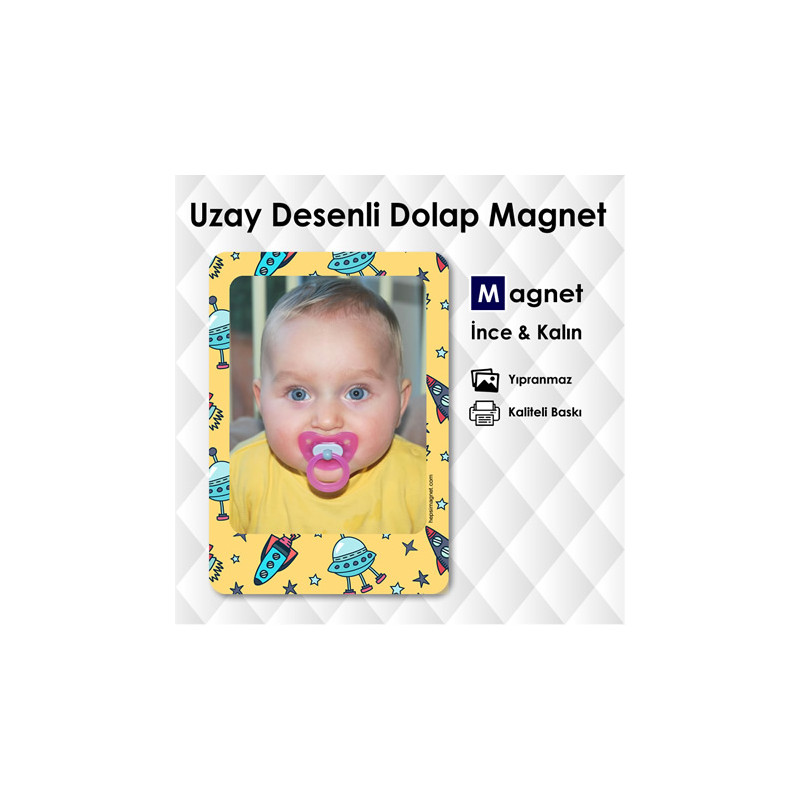 Uzay Desenli Bebek Dolap Süsü Modelleri