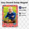 Uzay Tasarımlı Resimli Magnet Doğum Günü Süsleri