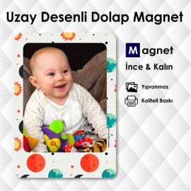 Uzay Dolap Magneti Fotoğraflı Model