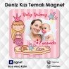 Deniz Kızı Temalı Resimli Kare Magnet