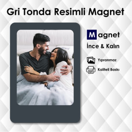 Gri Tonlarda Resimli Dolap Süsleri