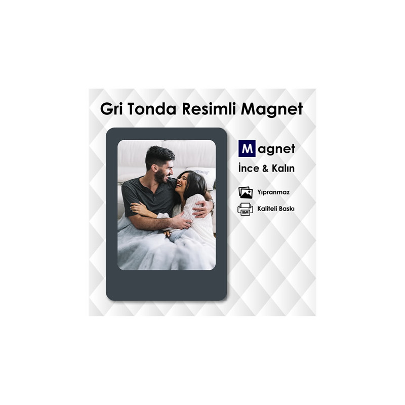 Gri Tonlarda Resimli Dolap Süsleri