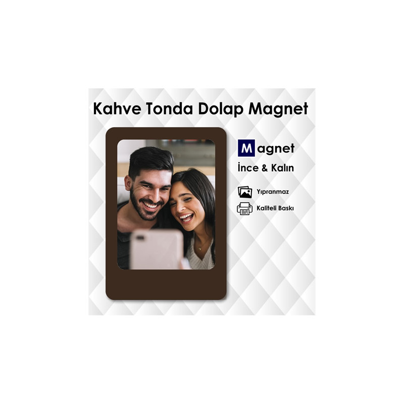 Kahve Tonlarda Resimli Dolap Süsü