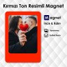 Kırmızı Tonda Dolap Süsleme Magneti