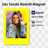 Sarı Tonda Resimli Dolap Magnetleri