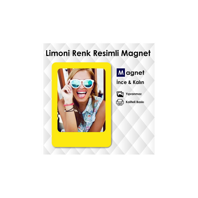 Limoni Renk Fotoğraflı Magnet Fiyatları