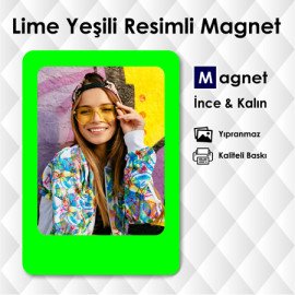 Lime / Elektrik Yeşili Dolap Üstü Süs Magnet