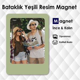 Bataklık Yeşili Buzdolabı Magneti Fotoğraf lı Model