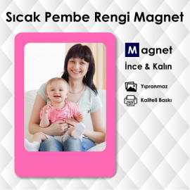 Sıcak Pembe Buzdolabı İsim Magneti